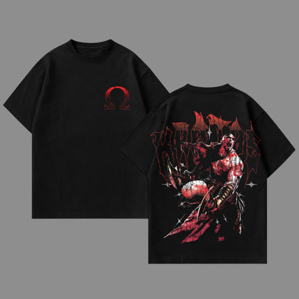 Kratos God of War Washed T-Shirt,Washed Hoodie 100%