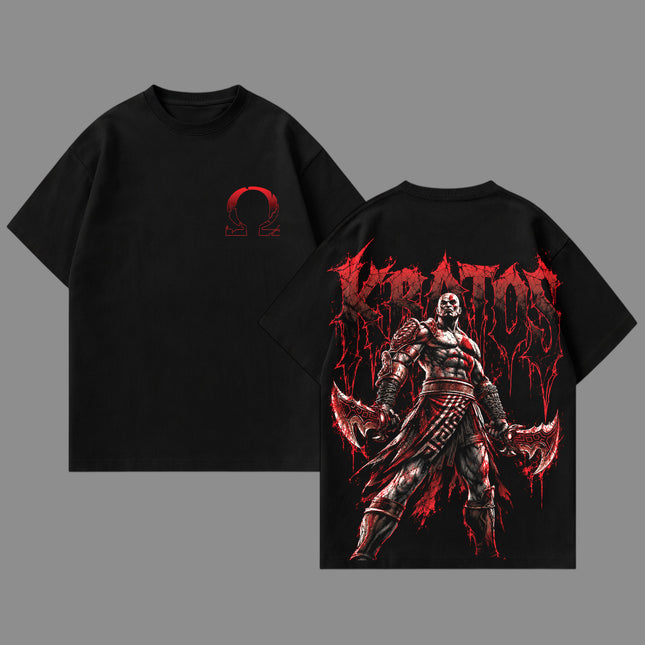 Kratos God of War V2 Washed T-Shirt,Washed Hoodie 100%