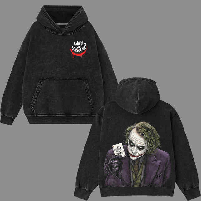 Joker The Dark Knight DC Washed T-Shirt 100% Cotton
