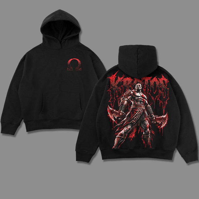 Kratos God of War V2 Washed T-Shirt,Washed Hoodie 100%