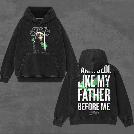 Luke Skywalker Star wars Washed T-Shirt, Hoodie 100% Cotton