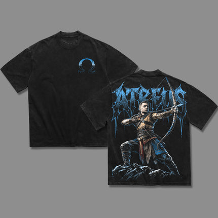 Atreus God of War Ragnarok Washed T-Shirt, Washed Hoodie 100%