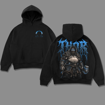 Thor God of War Ragnarok Washed T-Shirt, Washed Hoodie 100%