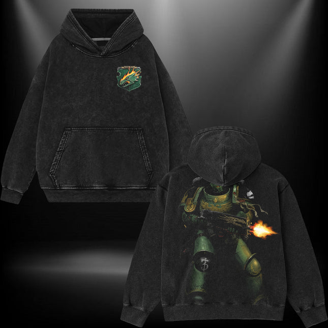 Salamanders Warhammer 40k Washed T-Shirt, Hoodie 100% Cotton