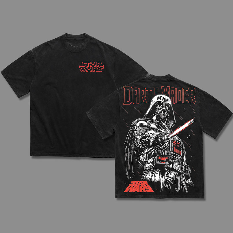 Darth Vader Star wars Washed T-Shirt 100% Cotton