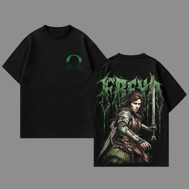 Freya God of War Ragnarok Washed T-Shirt, Washed Hoodie 100%