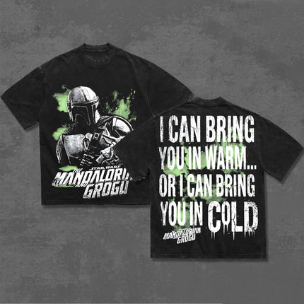 The Mandalorian and Grogu Star wars Washed T-Shirt, Hoodie 100% Cotton