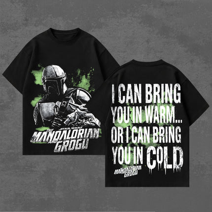 The Mandalorian and Grogu Star wars Washed T-Shirt, Hoodie 100% Cotton