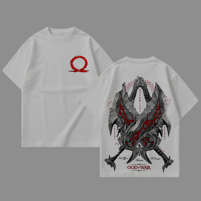 Blade of Chaos Kratos God of War Washed T-Shirt,Washed Hoodie 100%