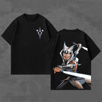 Ahsoka Tano Star wars Washed T-Shirt 100% Cotton