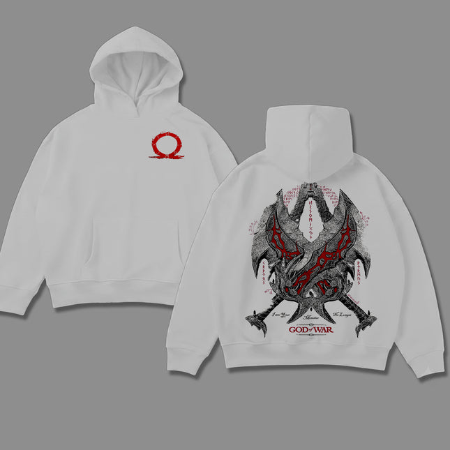 Blade of Chaos Kratos God of War Washed T-Shirt,Washed Hoodie 100%