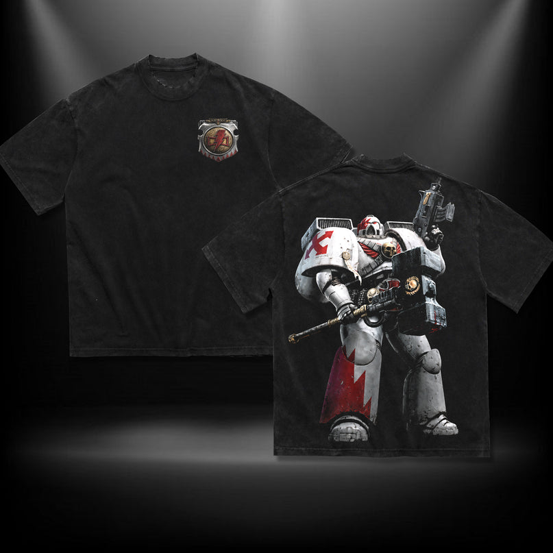White Scars Warhammer 40k Washed T-Shirt, Hoodie 100% Cotton